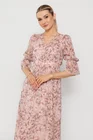 Rochie Caramel imprimeu floricele roz R8512 thumbnail picture - 