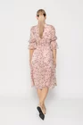 Rochie Caramel imprimeu floricele roz R8512 thumbnail picture - 