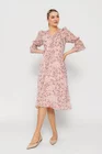 Rochie Caramel imprimeu floricele roz R8512 thumbnail picture - 