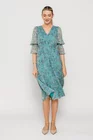 Rochie Caramel imprimeu floricele turcoaz R8512 thumbnail picture - 