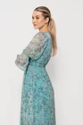 Rochie Caramel imprimeu floricele turcoaz R8512 thumbnail picture - 