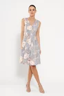 Rochie Caramel în v imprimeu trandafiri gri R8527 thumbnail picture - 