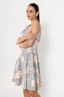 Rochie Caramel în v imprimeu trandafiri gri R8527 thumbnail picture - 