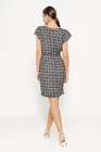 Rochie Caramel lejeră cu cordon alb-negru R8517 thumbnail picture - 