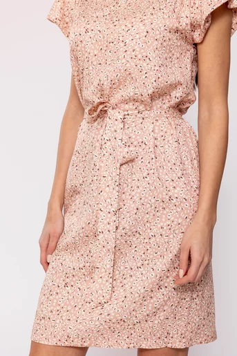 Rochie Caramel  lejeră din vâscoză roz R8526