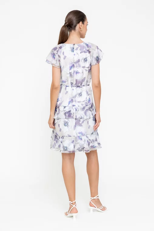 Rochie Caramel lejeră din voal mov R8549 picture - 2