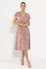 Rochie Caramel midi decolteu petrecut roz R8522 thumbnail picture - 