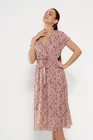 Rochie Caramel midi decolteu petrecut roz R8522 thumbnail picture - 