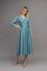 Rochie Caramel midi eleganta cu cordon aqua R8401 thumbnail picture - 