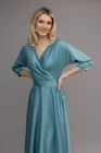 Rochie Caramel midi eleganta cu cordon aqua R8401 thumbnail picture - 