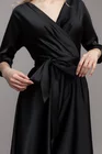 Rochie Caramel midi eleganta cu cordon neagra  R8401 thumbnail picture - 
