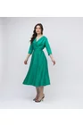 Rochie Caramel midi eleganta cu cordon verde R8002 thumbnail picture - 