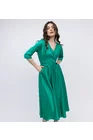Rochie Caramel midi eleganta cu cordon verde R8002 thumbnail picture - 