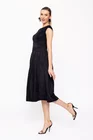 Rochie Caramel midi elegantă cu fusta din tafta neagră R8520 thumbnail picture - 