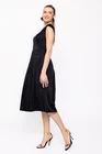 Rochie Caramel midi elegantă cu fusta din tafta neagră R8520 thumbnail picture - 
