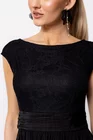 Rochie Caramel midi elegantă cu fusta din tafta neagră R8520 thumbnail picture - 