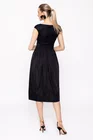 Rochie Caramel midi elegantă cu fusta din tafta neagră R8520 thumbnail picture - 