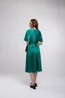 Rochie Caramel midi elegantă din satin cu cordon verde  R8421 thumbnail picture - 