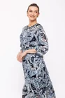 Rochie Caramel midi imprimeu paisley albastră R8258 thumbnail picture - 