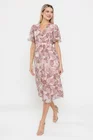 Rochie Caramel midi imprimeu paisley roz R8528 thumbnail picture - 