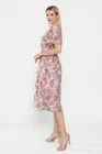Rochie Caramel midi imprimeu paisley roz R8528 thumbnail picture - 
