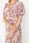 Rochie Caramel midi imprimeu paisley roz R8528 thumbnail picture - 