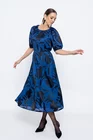 Rochie Caramel midi voal imprimeu floral R8503 thumbnail picture - 
