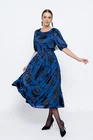 Rochie Caramel midi voal imprimeu floral R8503 thumbnail picture - 