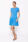 Rochie Caramel mini din jerse albastră R8508 thumbnail picture - 