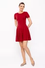 Rochie Caramel mini din jerse vișinie R8508 thumbnail picture - 