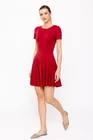 Rochie Caramel mini din jerse vișinie R8508 thumbnail picture - 