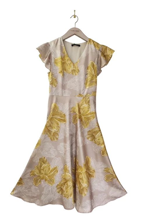 Rochie Caramel semicloș lime R8531 picture - 8