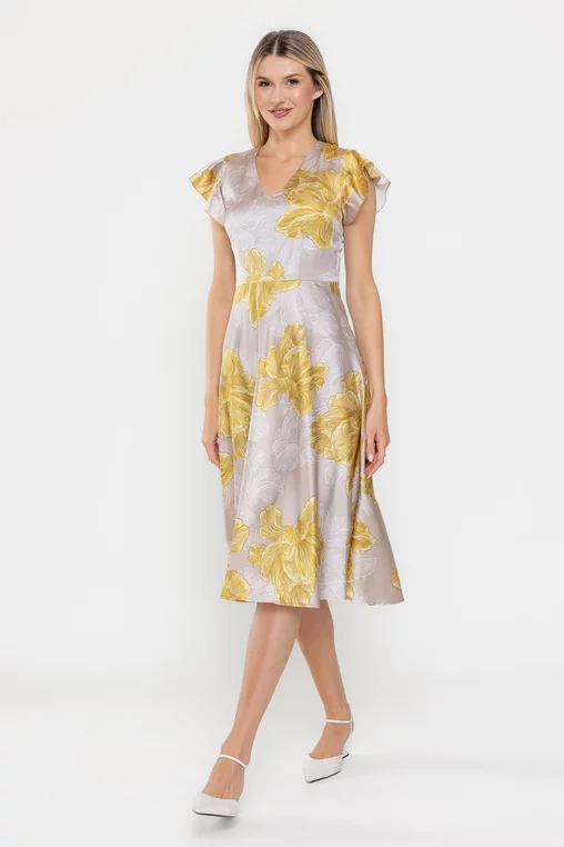 Rochie Caramel semicloș lime R8531 picture - 4