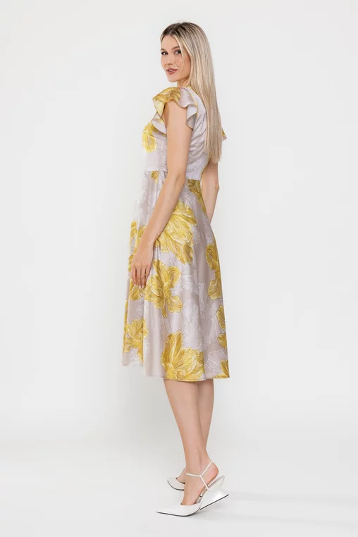 Rochie Caramel semicloș lime R8531 picture - 6