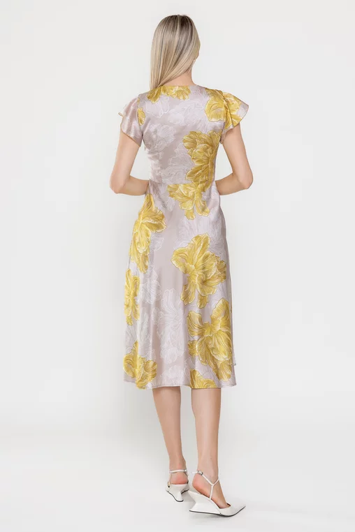 Rochie Caramel semicloș lime R8531 picture - 3
