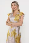 Rochie Caramel semicloș lime R8531 thumbnail picture - 