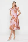 Rochie Caramel semicloș roz R8531 thumbnail picture - 