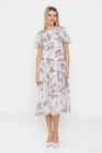 Rochie Caramel voal imprimeu floral ivory R8532 thumbnail picture - 