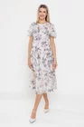 Rochie Caramel voal imprimeu floral ivory R8532 thumbnail picture - 