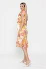 Rochie Caramel voal imprimeu floral orangeR8525 thumbnail picture - 