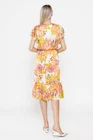 Rochie Caramel voal imprimeu floral orangeR8525 thumbnail picture - 