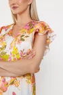 Rochie Caramel voal imprimeu floral orangeR8525 thumbnail picture - 