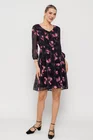Rochie Caramel voal imprimeu floral roz R8515 thumbnail picture - 