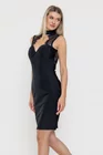 Rochie conică elegantă cu inserție dantelă neagră RLY0301 thumbnail picture - 