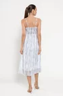 Rochie fluidă cu volane albastră RFY0302 thumbnail picture - 
