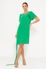 Rochie lejeră cu cordon și floare verde R8521 thumbnail picture - 