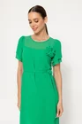 Rochie lejeră cu cordon și floare verde R8521 thumbnail picture - 