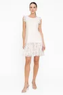 Rochie lejeră cu volan bej R8554 thumbnail picture - 