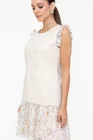 Rochie lejeră cu volan bej R8554 thumbnail picture - 
