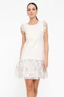 Rochie lejeră cu volan bej R8554 thumbnail picture - 